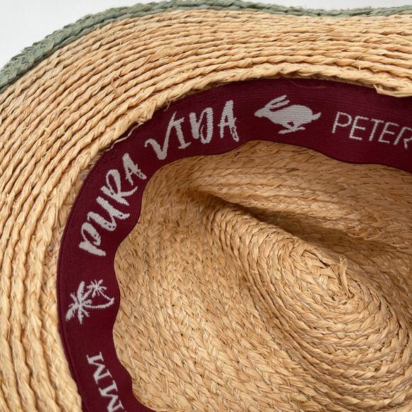 PETER GRIMM Straw Hat Raffia One Size Beaded Tassels Pura Vida Crushable Pack main image 13